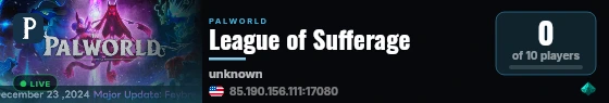 League of Sufferage live status badge