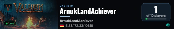 ArnukLandAchiever live status badge