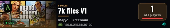 7k files V1 live status badge