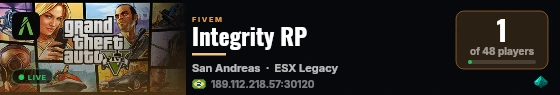 Integrity RP live status badge