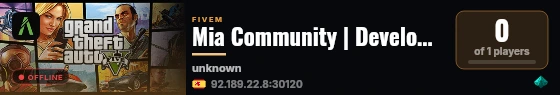 Mia Community | Developlement Server live status badge
