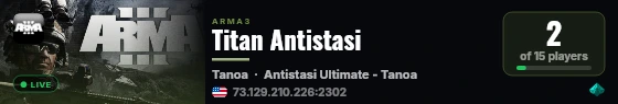 Titan Antistasi live status badge