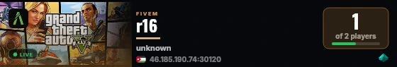 r16 live status badge
