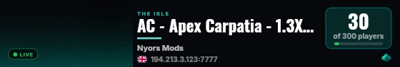 AC - Apex Carpatia - 1.3X-3X - Proxy live status badge