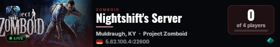 Nightshift's Server live status badge