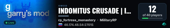 INDOMITUS CRUSADE | INDOMITUS live status badge