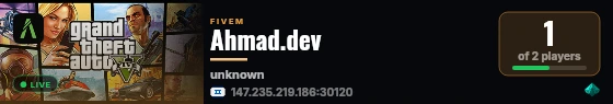 Ahmad.dev live status badge