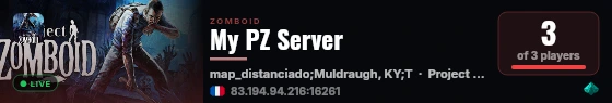 My PZ Server live status badge
