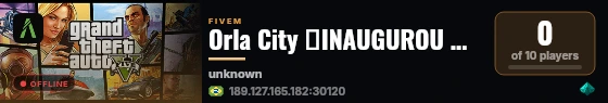 Orla City 🡺INAUGUROU HJ 14-SET🡸 live status badge