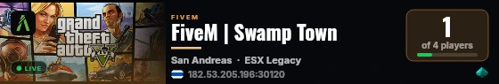 FiveM | Swamp Town live status badge
