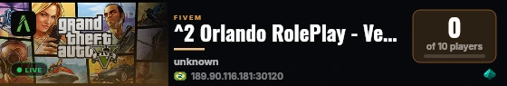 ^2 Orlando RolePlay - Venha fazer sua História!! 👹 ^7 | ☂️ VIP INICIAL !! ☂️ | 🎮 Entrem no nosso Discord! live status badge