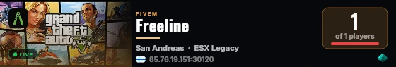 Freeline live status badge