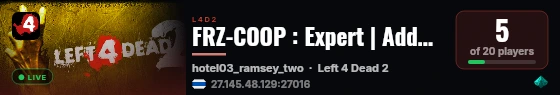 FRZ-COOP : Advanced | Addon Camp live status badge