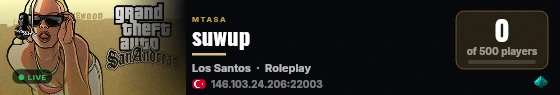 suwup live status badge
