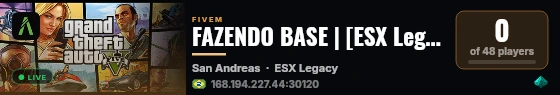 FAZENDO BASE | [ESX Legacy] live status badge