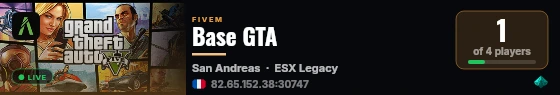 Base GTA live status badge