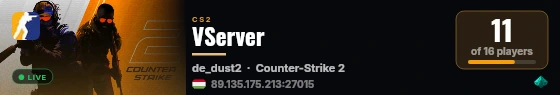VServer live status badge