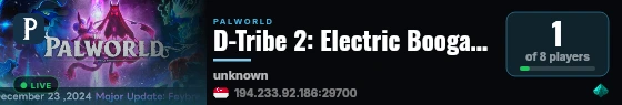 D-Tribe 2: Electric Boogaloo live status badge