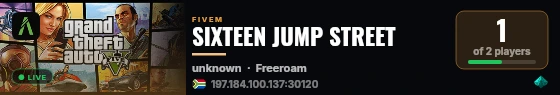 SIXTEEN JUMP STREET live status badge
