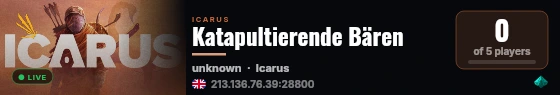 Katapultierende Bären live status badge
