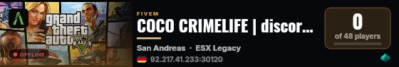 COCO CRIMELIFE | discord.gg/erpe live status badge