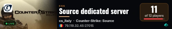 Source dedicated server live status badge