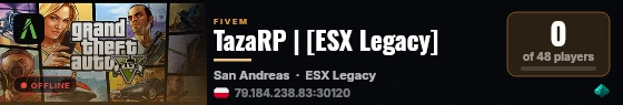 TazaRP | [ESX Legacy] live status badge
