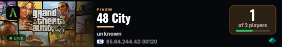 48 City live status badge