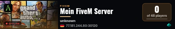 Mein FiveM Server live status badge