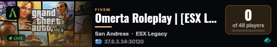 Omerta Roleplay | [ESX Legacy] live status badge