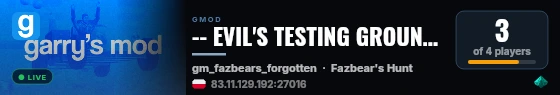 -- EVIL'S TESTING GROUNDS -- live status badge