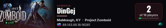 DinGej live status badge