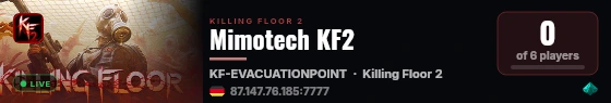 Mimotech KF2 live status badge