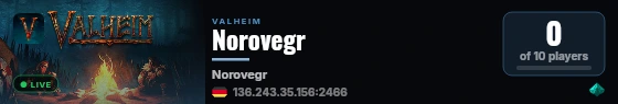 Norovegr live status badge