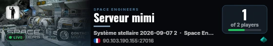 Serveur mimi live status badge