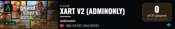 XART V2 (ADMINONLY) live status badge