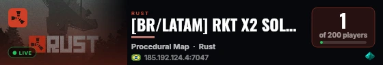 [BR/LATAM] RKT X2 SOLO/DUO/TRIO live status badge