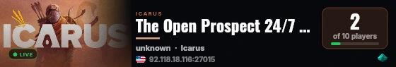 The Open Prospect 24/7 PVE - discord.gg/fzfZUvJm8 live status badge