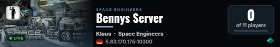 Bennys Server live status badge