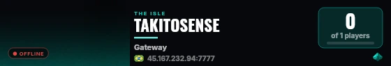 TAKITOSENSE live status badge