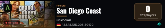San Diego Coast live status badge