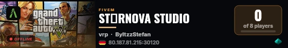 ST★RNOVA STUDIO live status badge