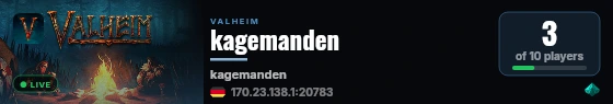 kagemanden live status badge