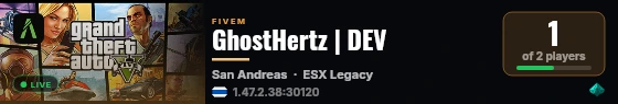 GhostHertz | DEV live status badge