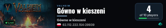 Gówno w kieszeni live status badge