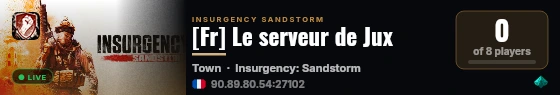 [Fr] Le serveur de Jux live status badge
