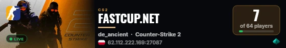 FASTCUP.NET live status badge