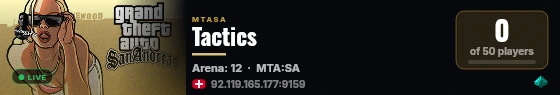 Tactics live status badge