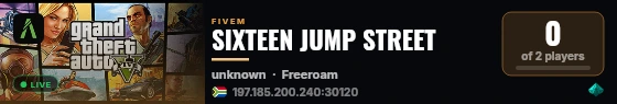 SIXTEEN JUMP STREET live status badge