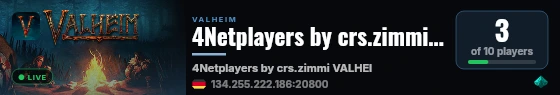 4Netplayers by crs.zimmi VALHEIM live status badge